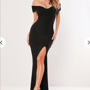 missguided- bardot sleeve gown
